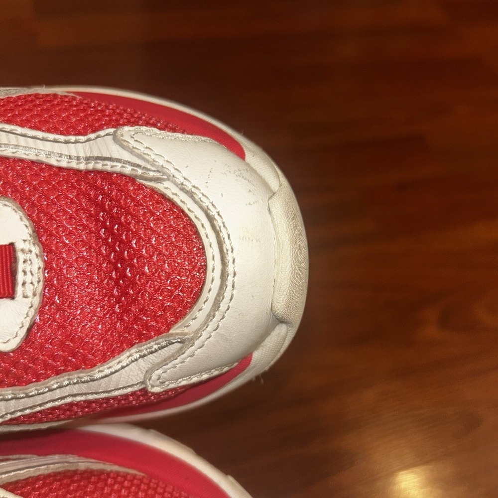 Michael Kors SG22L Womens Red White Leather Mesh Chunky Sneakers Size 8M - Picture 8 of 9